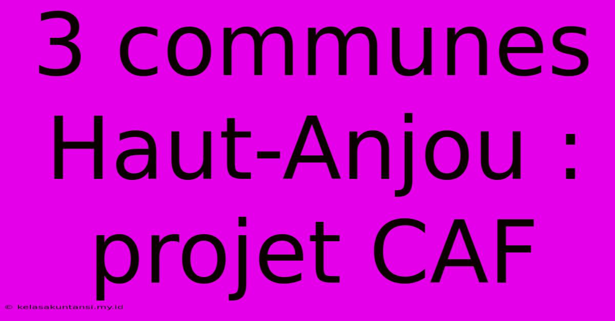 3 Communes Haut-Anjou : Projet CAF