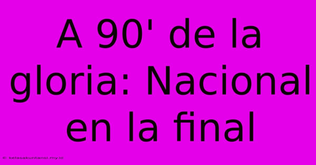 A 90' De La Gloria: Nacional En La Final