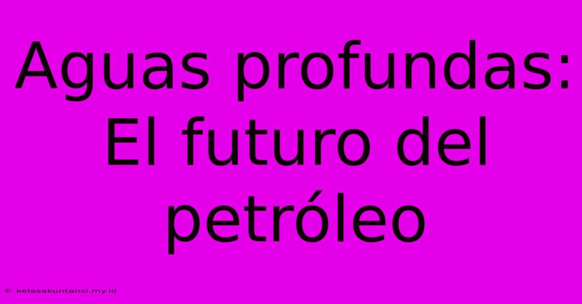 Aguas Profundas:  El Futuro Del Petróleo