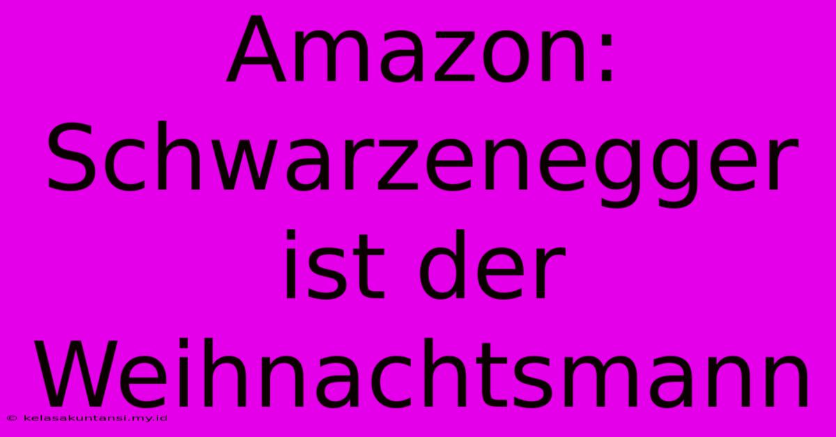 Amazon: Schwarzenegger Ist Der Weihnachtsmann