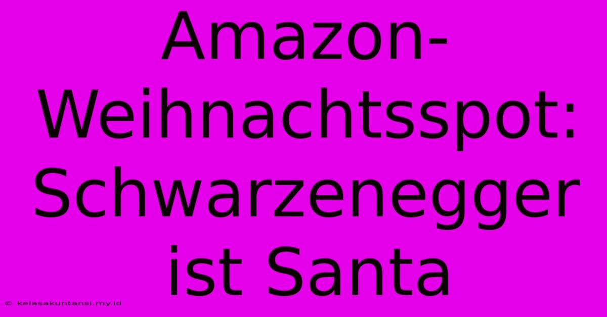 Amazon-Weihnachtsspot: Schwarzenegger Ist Santa