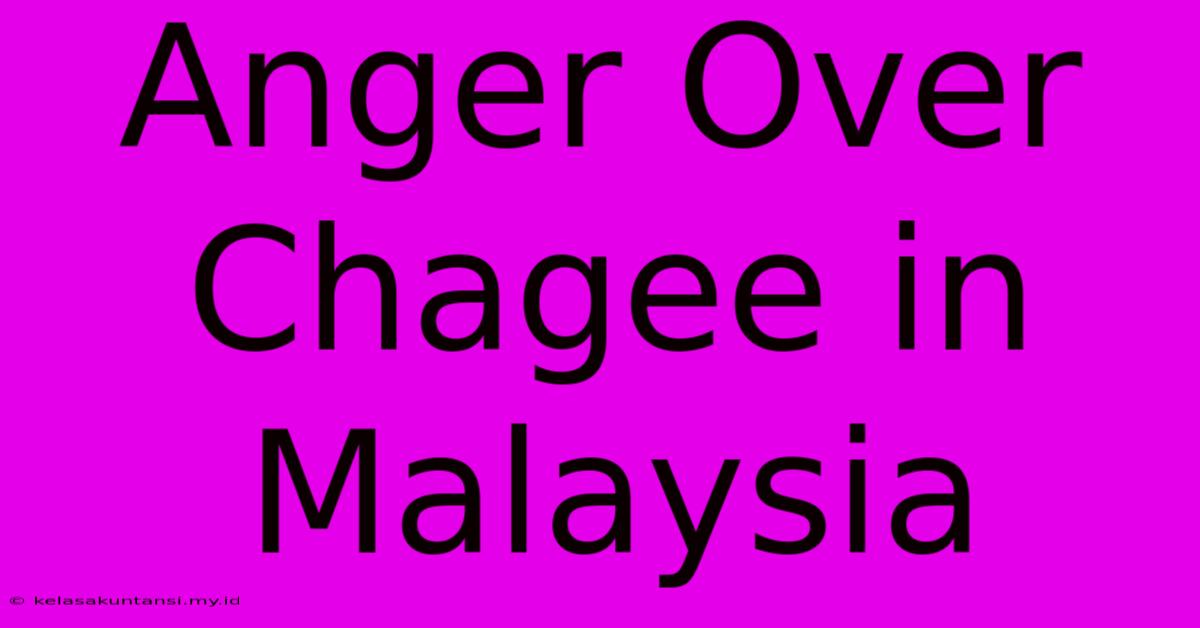 Anger Over Chagee In Malaysia