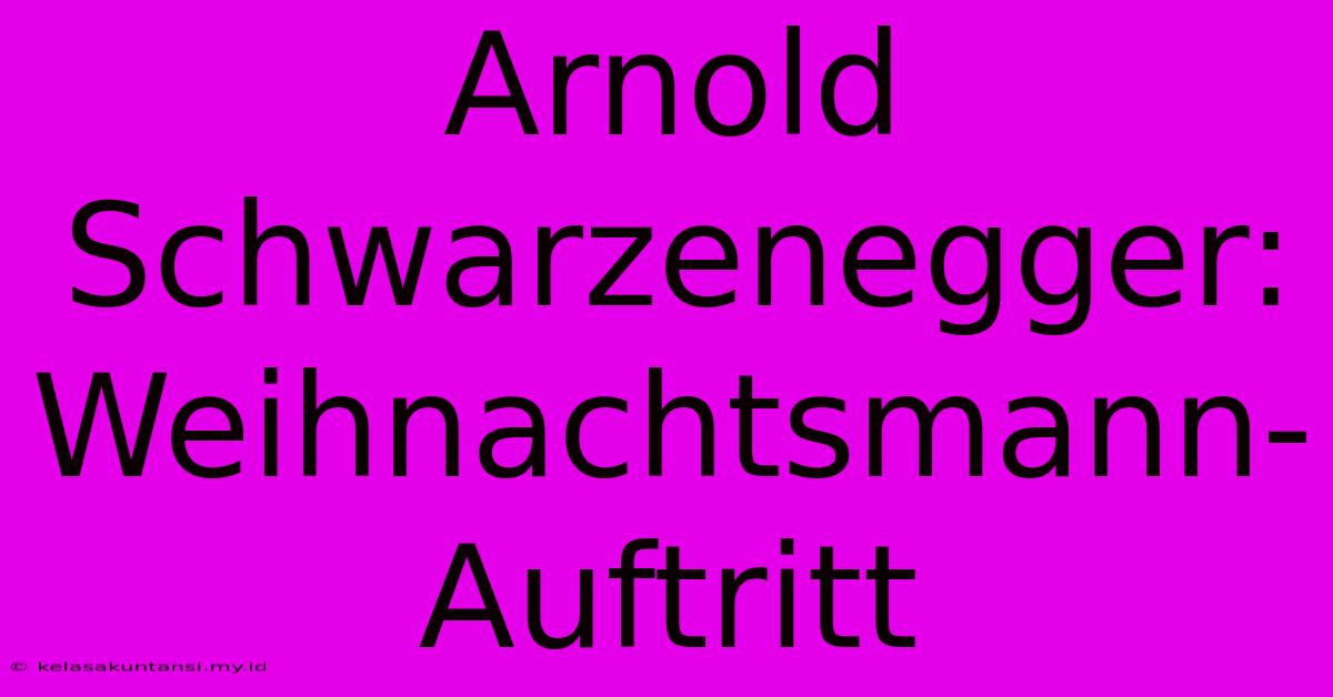 Arnold Schwarzenegger:  Weihnachtsmann-Auftritt