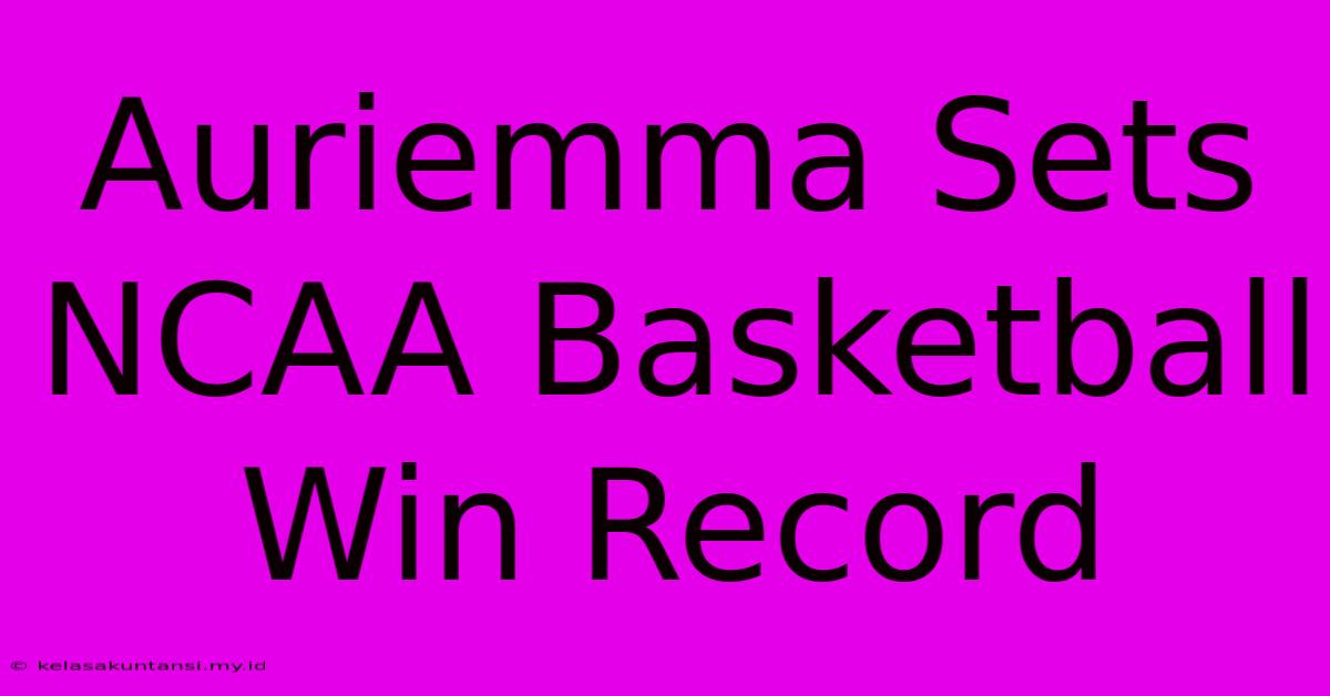 Auriemma Sets NCAA Basketball Win Record