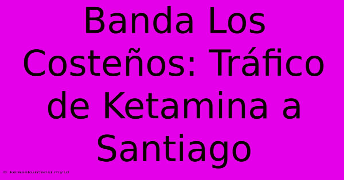 Banda Los Costeños: Tráfico De Ketamina A Santiago