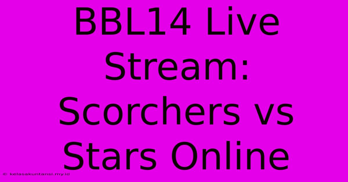 BBL14 Live Stream: Scorchers Vs Stars Online