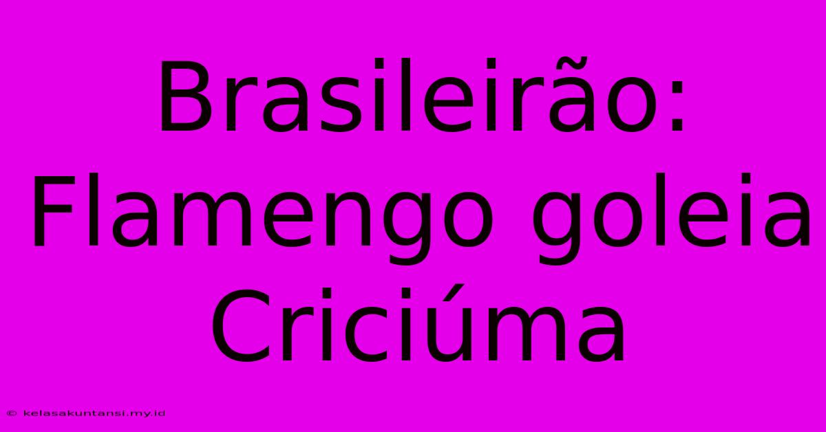 Brasileirão: Flamengo Goleia Criciúma