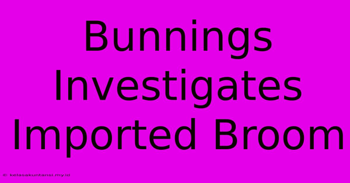 Bunnings Investigates Imported Broom