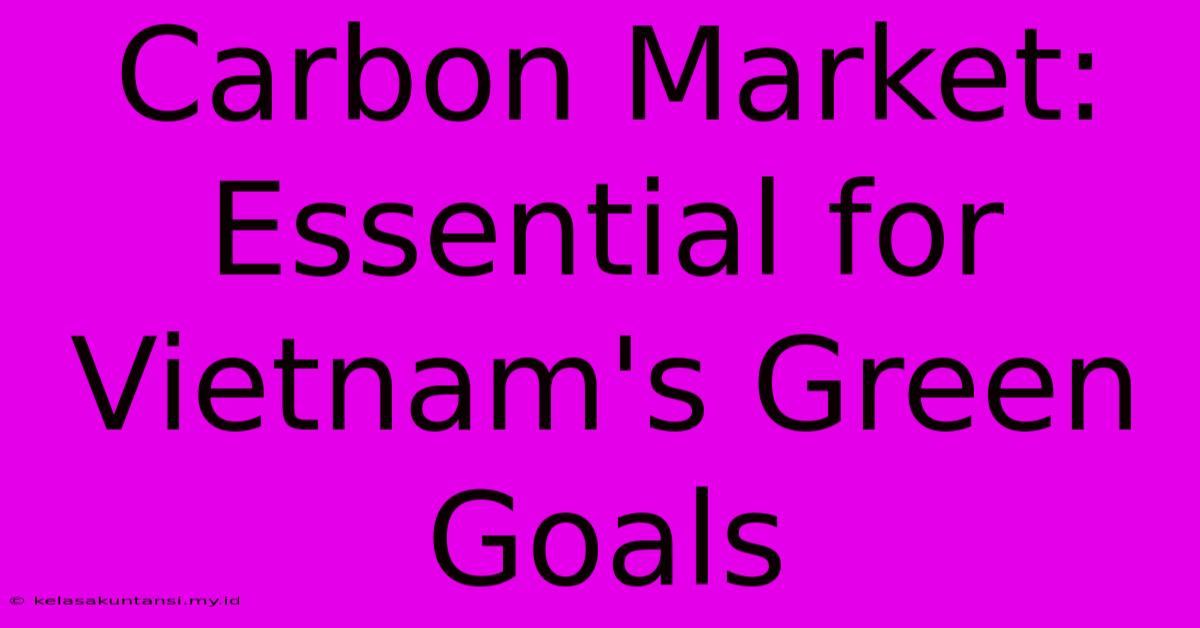 Carbon Market: Essential For Vietnam's Green Goals