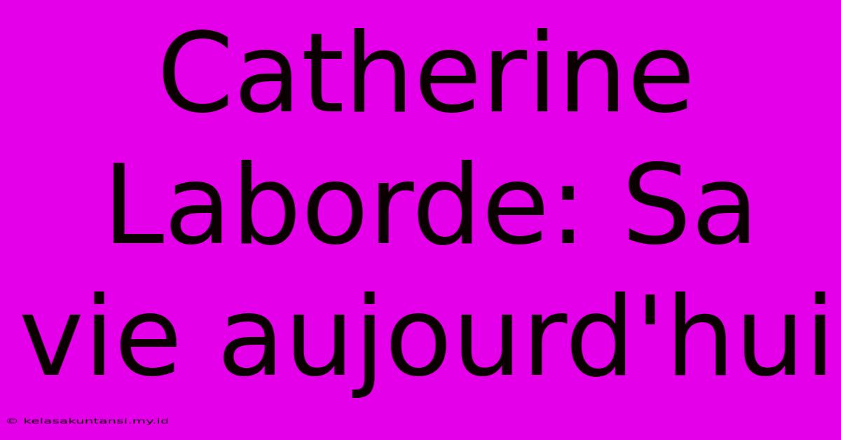 Catherine Laborde: Sa Vie Aujourd'hui