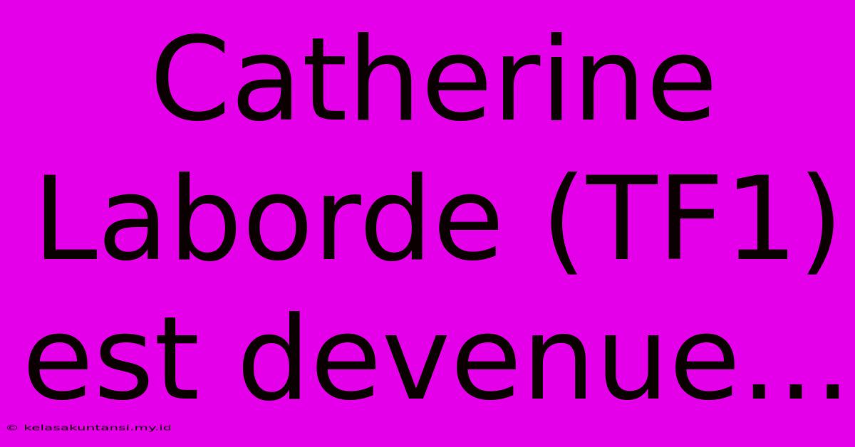 Catherine Laborde (TF1) Est Devenue...