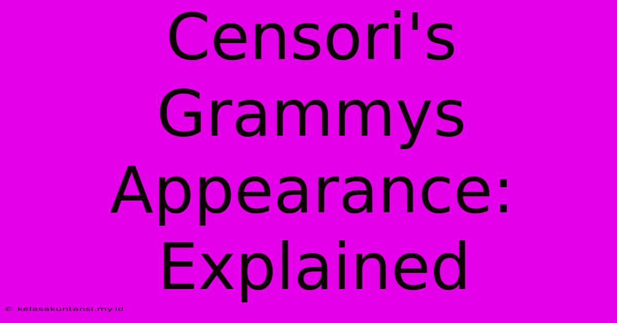 Censori's Grammys Appearance: Explained