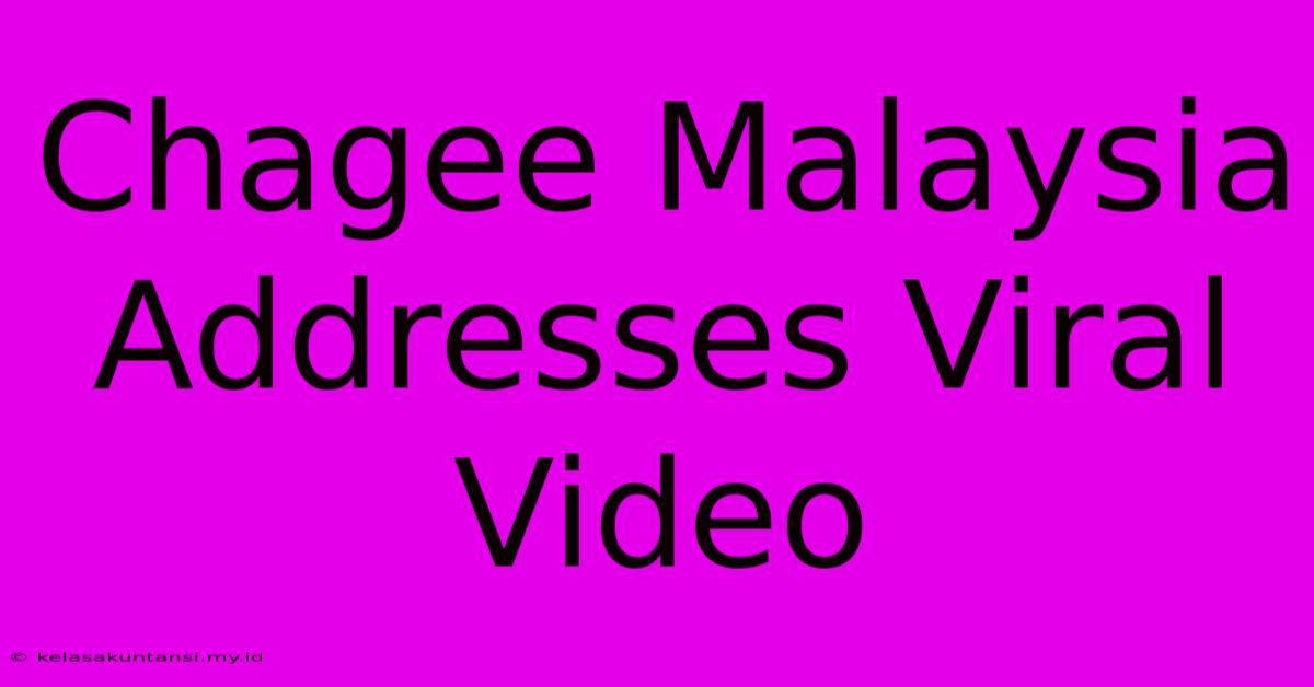 Chagee Malaysia Addresses Viral Video