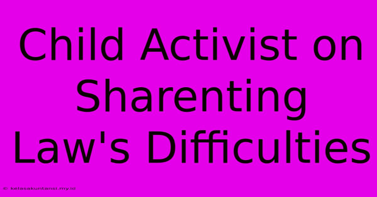 Child Activist On Sharenting Law's Difficulties