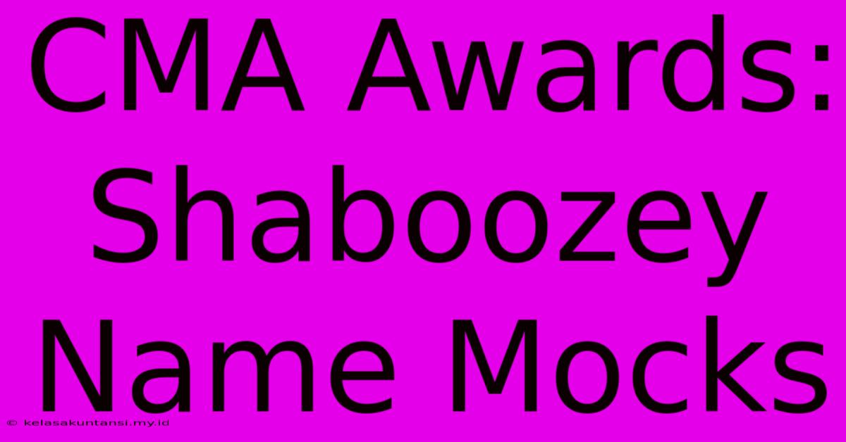 CMA Awards: Shaboozey Name Mocks