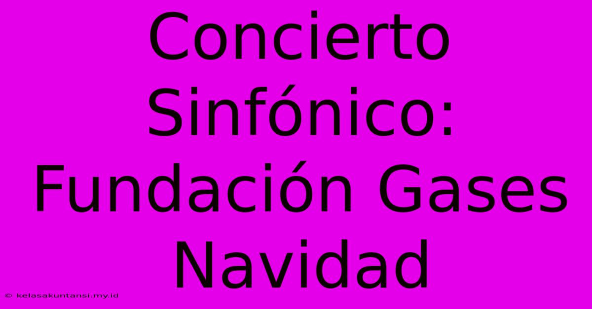 Concierto Sinfónico: Fundación Gases Navidad