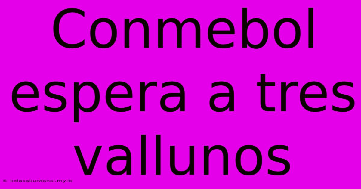 Conmebol Espera A Tres Vallunos