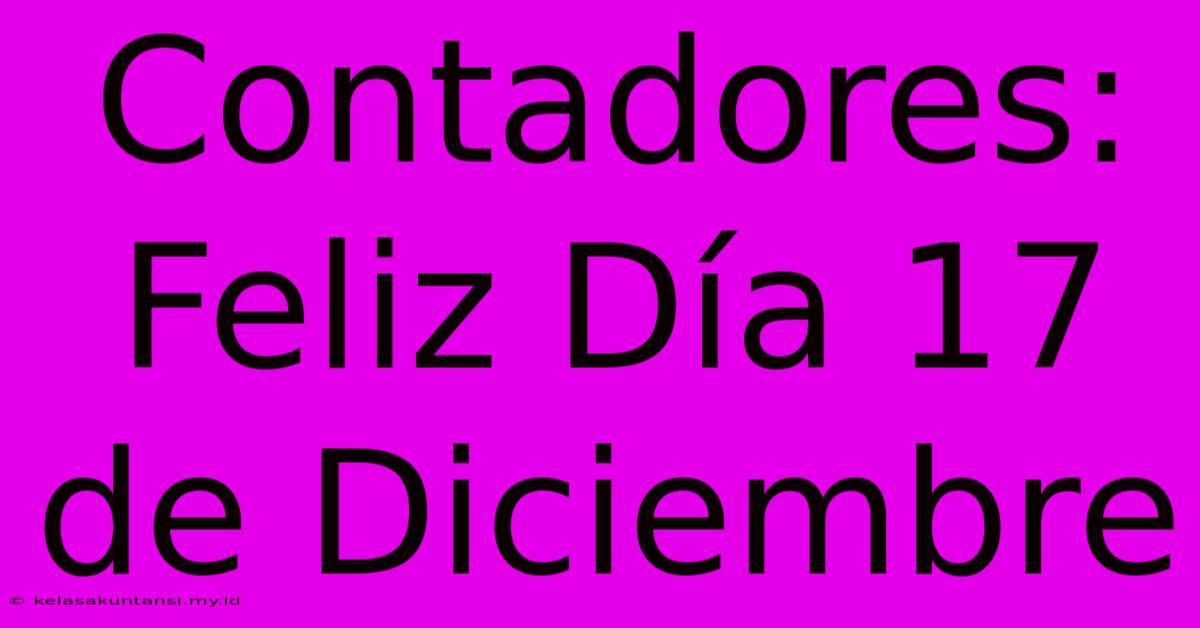 Contadores: Feliz Día 17 De Diciembre