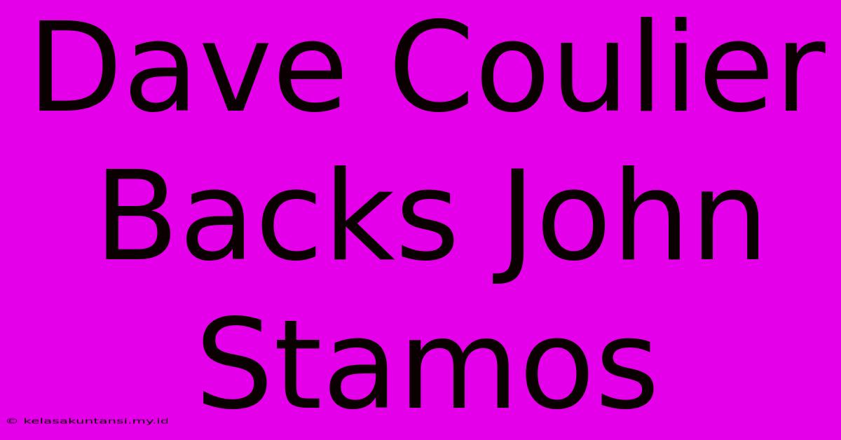 Dave Coulier Backs John Stamos