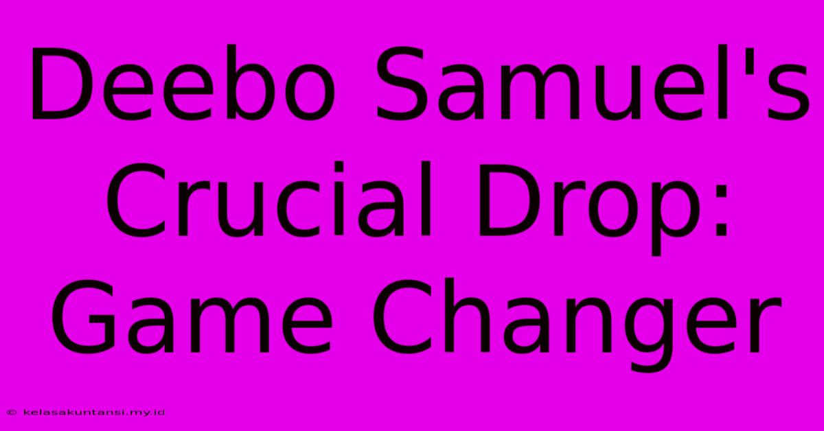 Deebo Samuel's Crucial Drop: Game Changer