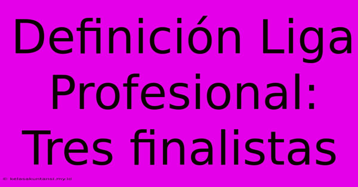 Definición Liga Profesional: Tres Finalistas