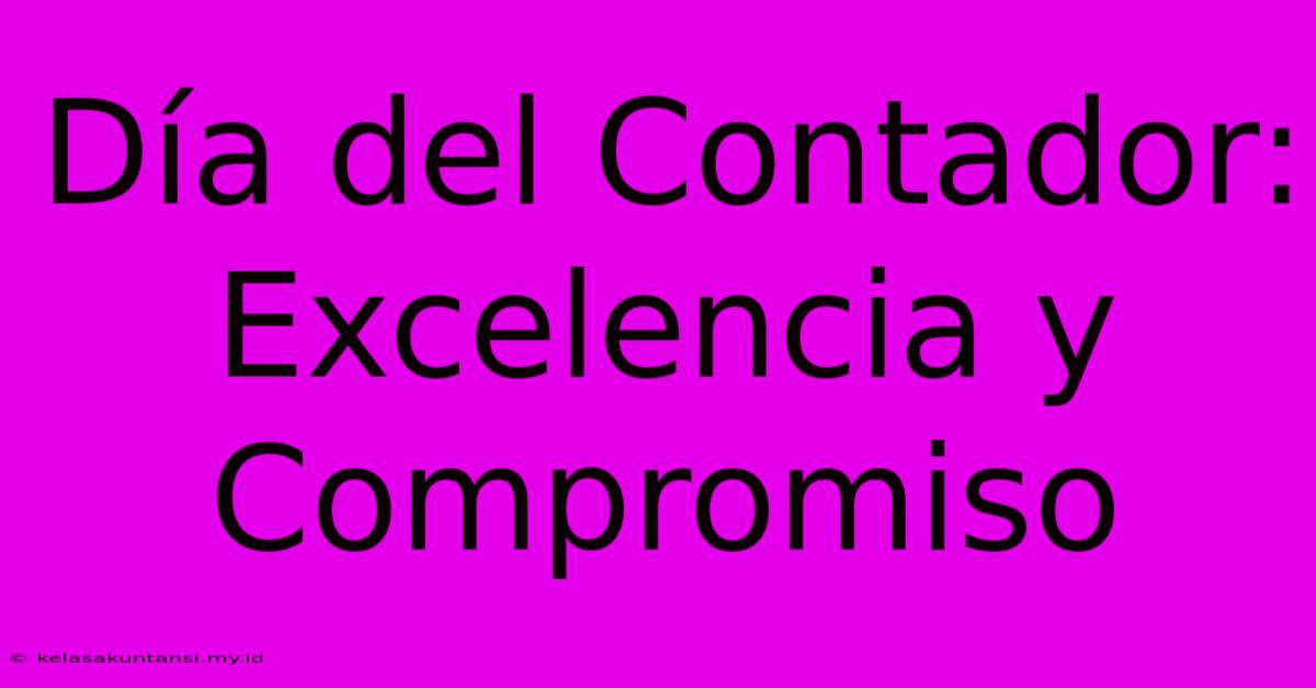 Día Del Contador: Excelencia Y Compromiso