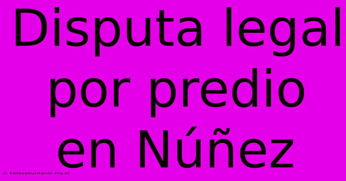 Disputa Legal Por Predio En Núñez