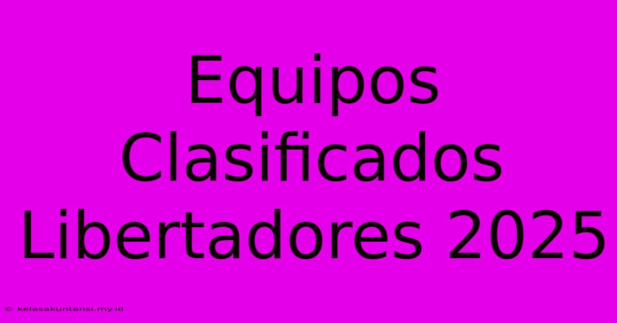 Equipos Clasificados Libertadores 2025