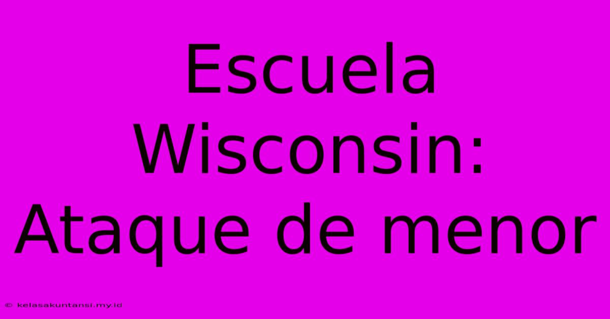 Escuela Wisconsin: Ataque De Menor