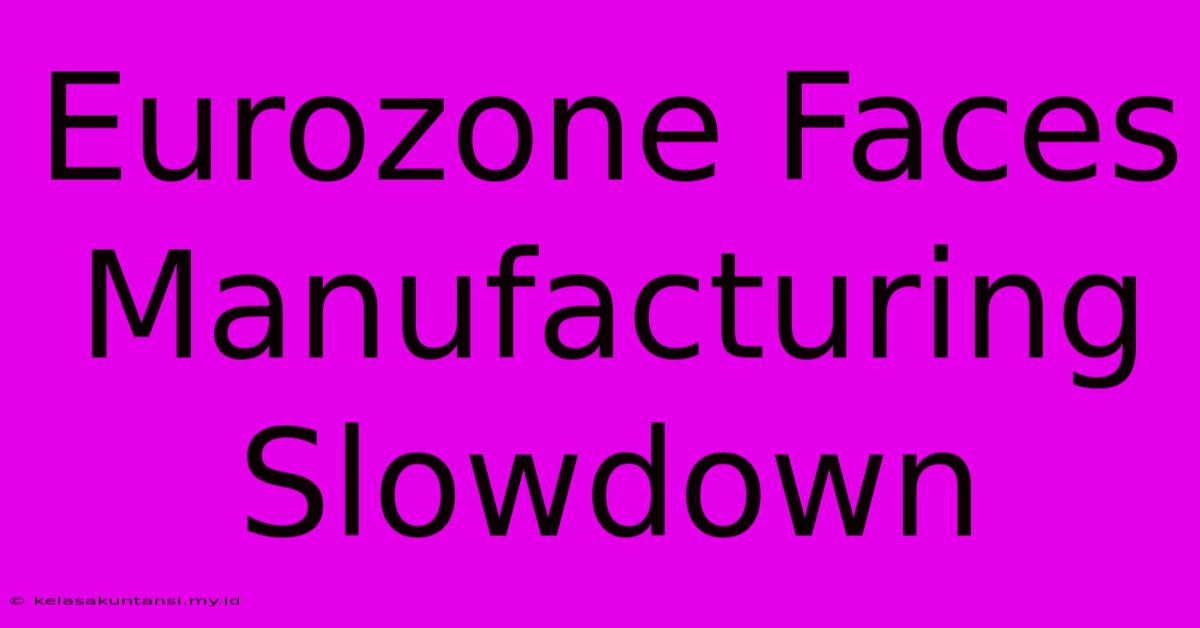 Eurozone Faces Manufacturing Slowdown