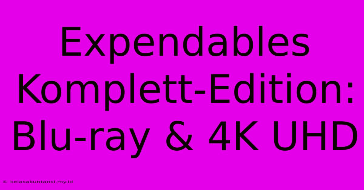 Expendables Komplett-Edition: Blu-ray & 4K UHD