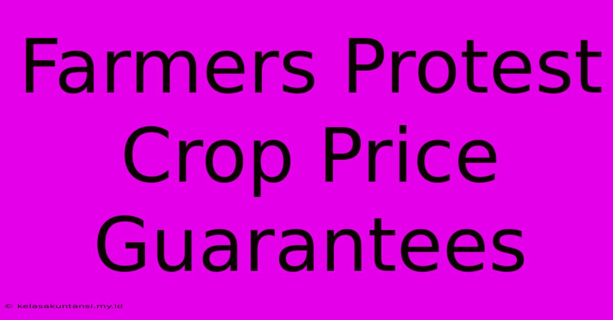 Farmers Protest Crop Price Guarantees