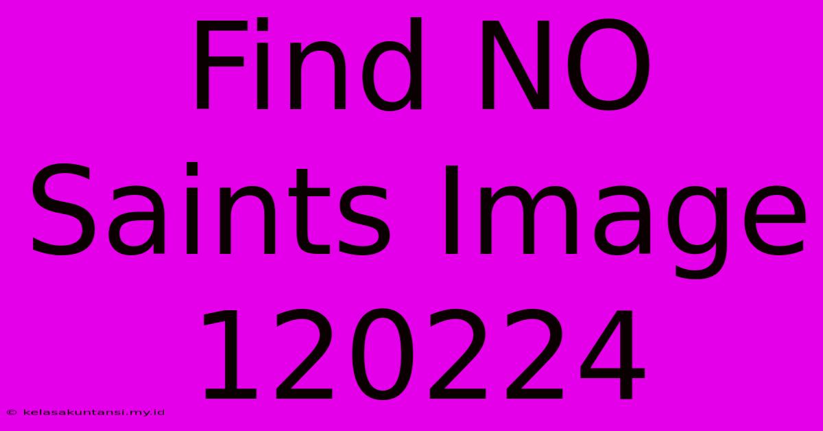 Find NO Saints Image 120224