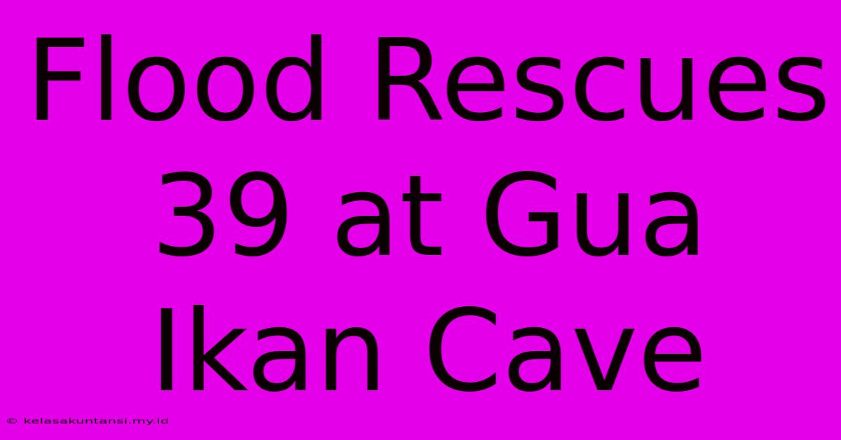 Flood Rescues 39 At Gua Ikan Cave