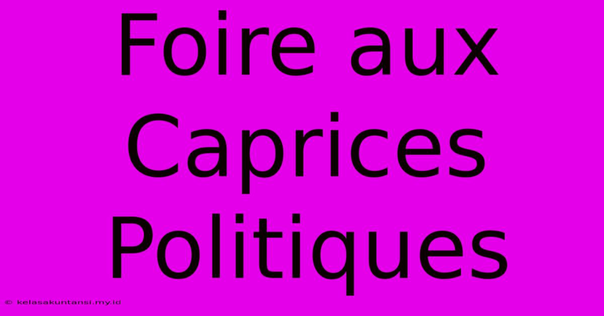 Foire Aux Caprices Politiques