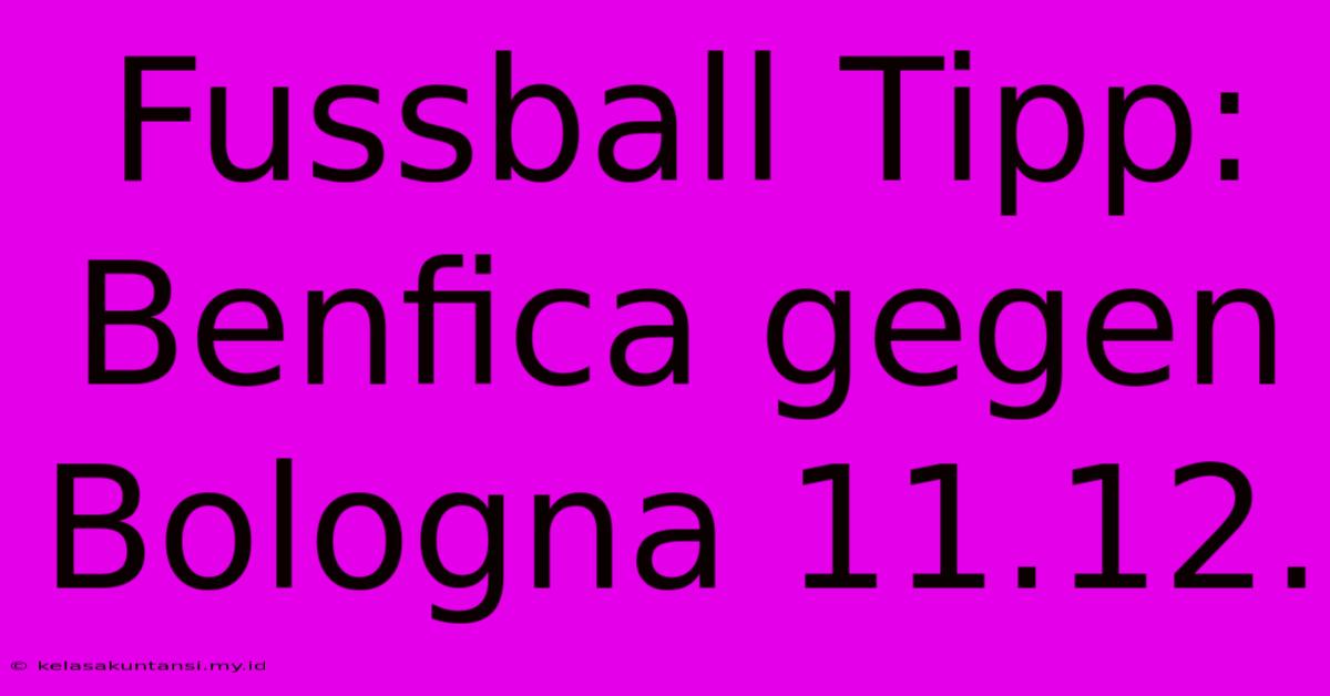 Fussball Tipp: Benfica Gegen Bologna 11.12.