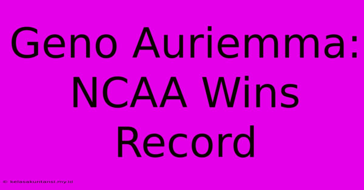 Geno Auriemma: NCAA Wins Record