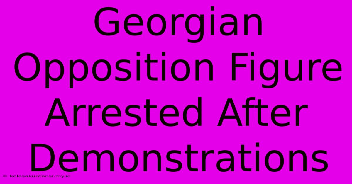 Georgian Opposition Figure Arrested After Demonstrations