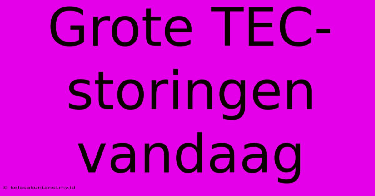 Grote TEC-storingen Vandaag