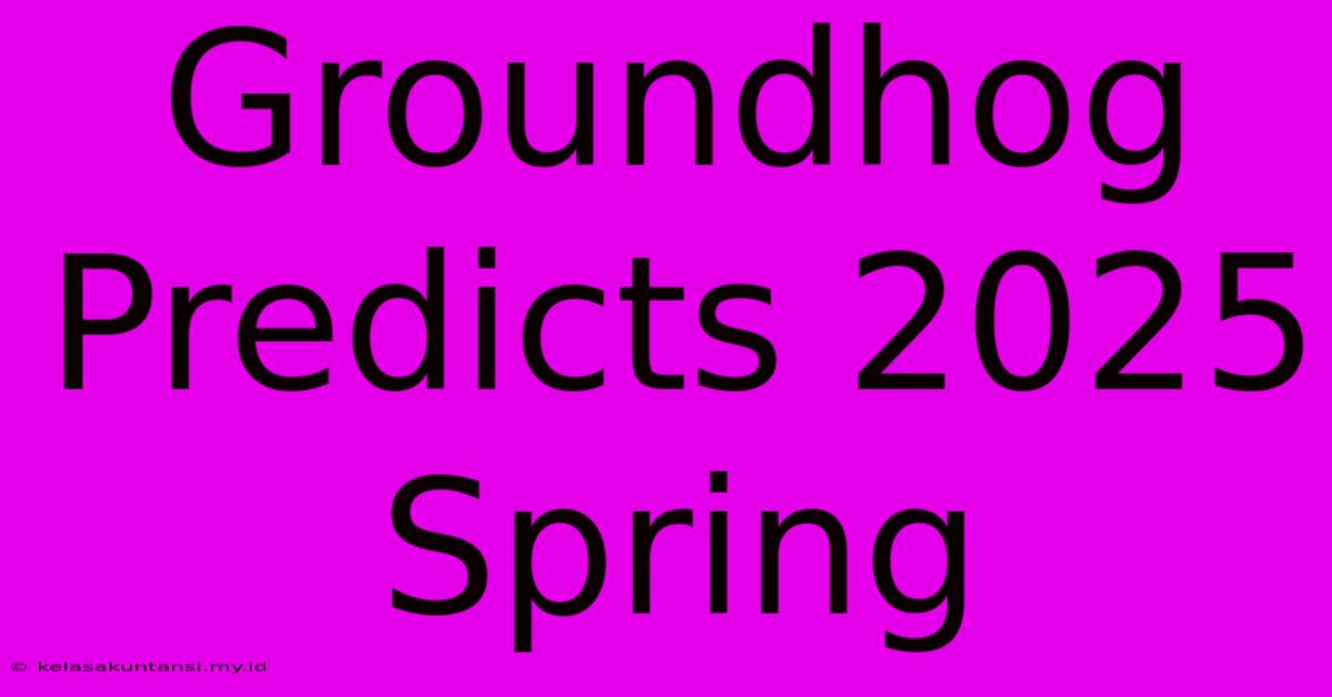 Groundhog Predicts 2025 Spring