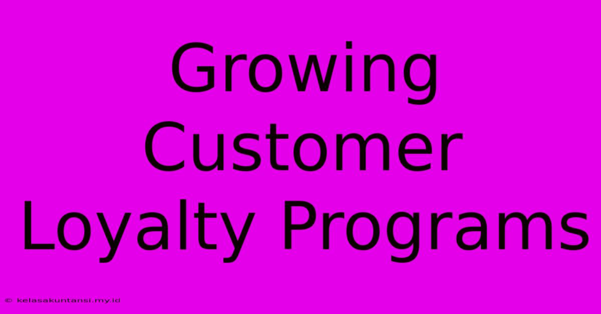 Growing Customer Loyalty Programs