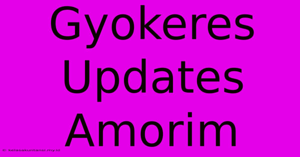 Gyokeres Updates Amorim