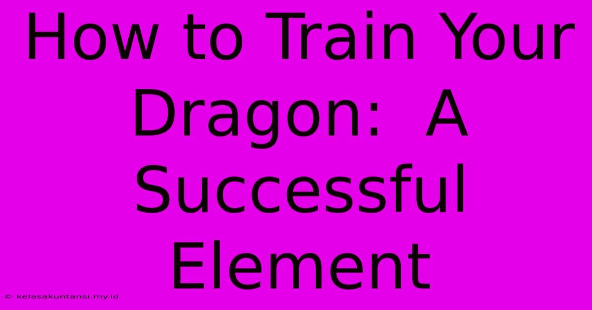 How To Train Your Dragon:  A Successful Element