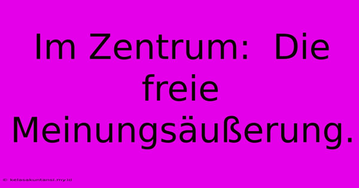 Im Zentrum:  Die Freie Meinungsäußerung.