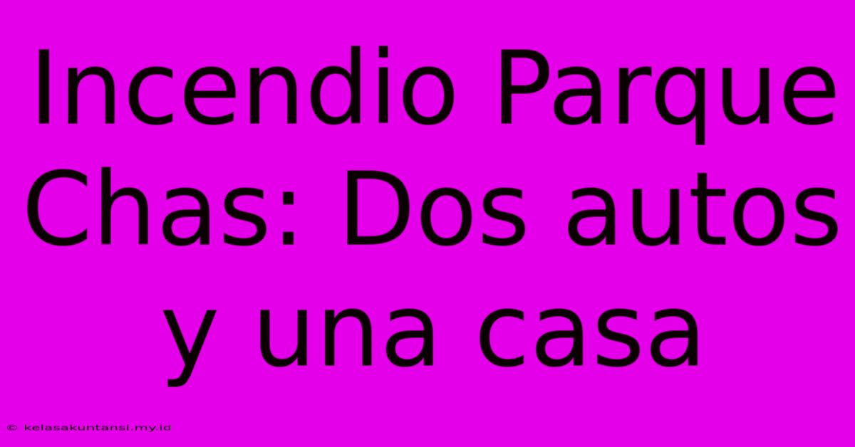 Incendio Parque Chas: Dos Autos Y Una Casa