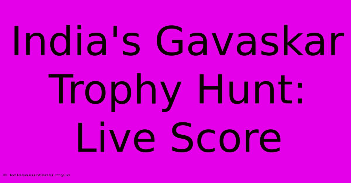 India's Gavaskar Trophy Hunt: Live Score