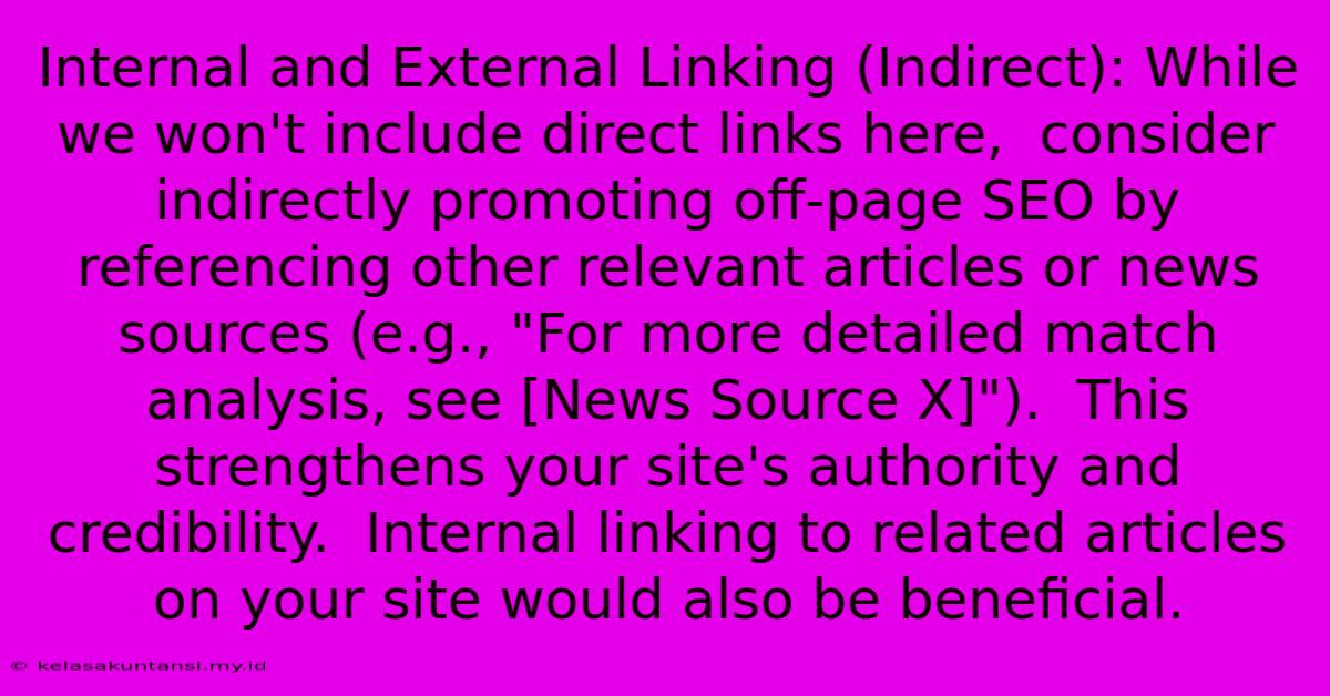 Internal And External Linking (Indirect): While We Won't Include Direct Links Here,  Consider Indirectly Promoting Off-page SEO By Referencing Other Relevant Articles Or News Sources (e.g., 