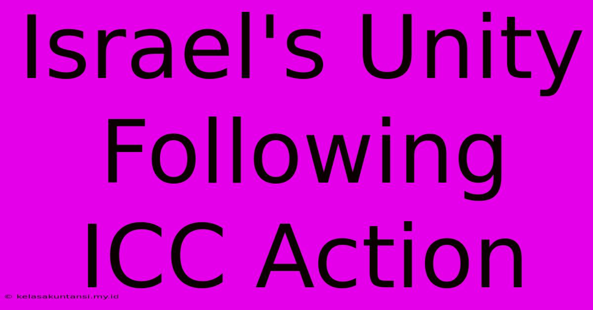 Israel's Unity Following ICC Action