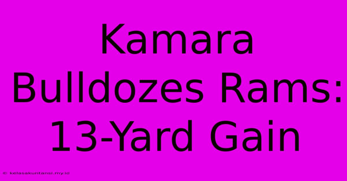 Kamara Bulldozes Rams: 13-Yard Gain