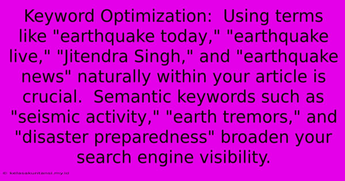 Keyword Optimization:  Using Terms Like 